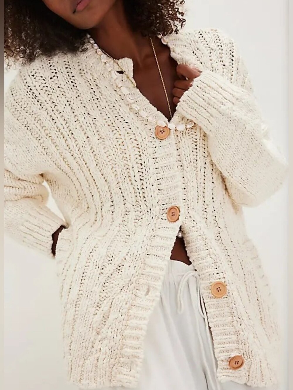 NEW Free People 100% Cotton Raye Cardigan In XL - Picture 8 of 14